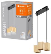 Ledvance - LED Stmievateľný luster na lanku DECOR WOOD 3xLED/7W/230V Wi-Fi P225350