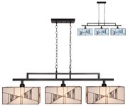 Vitráž minimalistický luster 3 tienidlá Prezent 216 vzor 15