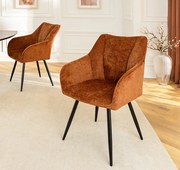 Otočná jedálenská stolička Salerno hrdzavá hnedá ženilka