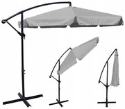 TRENDIE Záhradný slnečník Summer -  svetlo sivý 300 cm