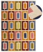 Ručne tkaný vlnený koberec 160x230 cm Retro Blocks – Flair Rugs