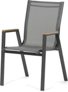 Záhradná stolička Autronic kov Šedá AZC-S1050 GREY