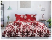 B.E.S. Petrovice Flanelové obliečky Červená zimná rozprávka, 140 x 200 cm, 70 x 90 cm