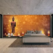 Fototapeta - Budha v zlatom lesku (147x102 cm)