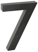 Domové číslo "7", RN.100LV, brúsené, čierna