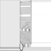 Mexen Mars elektrický radiátor 1800 x 600 mm, 900 W, chróm - W110-1800-600-2900-01