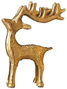 Zlatá kovová dekorácia Jeleň - 8*2*10 cm