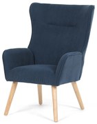 Kreslo ušiak BLUE2, modrá