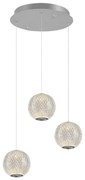LED luster na lankách CREMONA 3xLED/5W/230V 3000K matný chróm