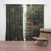 Sablio Záves Červený poschodový autobus: 2ks 140x250cm