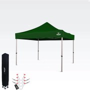 BRIMO Záhradný Altánok Skladací 3x3 m | Prémiová UV/PVC Ochrana | Pevná Konštrukcia BRIMO | Rýchle Skladanie Bez Náradia - bez stien - Zelená 35