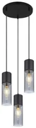 Globo 21000-3HB - Luster na lanku ANNIKA 3xE27/25W/230V pr. 30 cm čierna GL6724