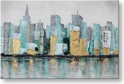 Maľovaný obraz na stenu MESTO 90x60 cm