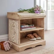 furniture-nabytek.cz - Drevený botník 90x60x40 z masívu mango