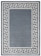 Koberec PEARL 51327F rám / grécky / štrukturálny, sivý