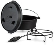 Guernsey, prémiový liatinový hrniec, 12.0 barbecue hrniec, liatina, nožičky, veľkosť XL/13,6 l