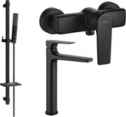 Mexen Lynx DQ72 sprchová súprava, čierna - 745914DQ72-70