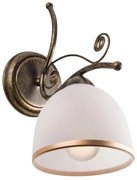 Lamkur Nástenná lampa RETRO II 1xE27/60W/230V zlatá patina LA12186