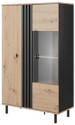 Vitrína BADIA dub/antracit
