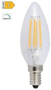 Diolamp LED Filament Candle žiarovka číra C35 5W/230V/E14/2700K/680Lm/360°/Dim
