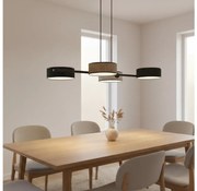 Závesný luster DRUMZ na lane 4xE14/10W/230V čierna/hnedá/sivá