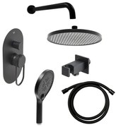 Sprchový systém SAT Fusion vrátane podomietkového telesa čierna matná SATBSFU215KPCCSET