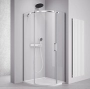 Polysan Polysan, THRON ROUND štvrťkruhová sprchová zástena 900x900mm, číre sklo, ľavá, TL2690-5005