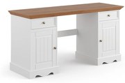 PROXIMA.store - Rustikálny písací stôl 2.2 - BELLUNO ELEGANTE FARBA: biela - dub