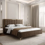 ČALÚNENÁ POSTEĽ NOEMI GOLD 180x200 S ROŠTOM ROYAL VELVET 196