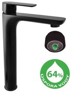 RAV SLEZÁK Vltava vysoká umývadlová batéria bez výpuste čierna VTE430.0CMAT