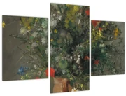 Obraz - Auguste Renoir,  Flowers in a Vase, reprodukcia (90x60 cm)