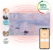 Klarstein Wonderwall Air Art Smart, infračervený ohrievač, 120 x 60 cm, 700 W, aplikácia, východ slnka