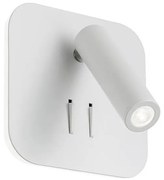 Redo 01-1491 - LED nástenné svietidlo QUDA LED/6W/230V + LED/3W CRI 90 USB biela