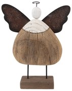 Dekorácia drevená figúrka anjel so srdiečkom Angel Rustic L - 20*6*25 cm
