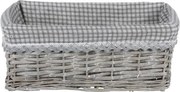 Prútený košík Joy, šedý malý%