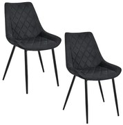 Set dvoch jedálenských stoličiek SJ.0488 čierne