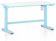 Výškovo nastaviteľný stôl OfficeTech Kids, 100 x 50 cm, biela / modrá