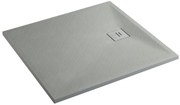 Erga Hyper, SMC sprchová vanička 100x70x2,6 cm + sifón, šedá matná, ERG-V06-SMC-7010S-GR