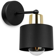 Nástenné svietidlo Panta 1, 1x čierne kovové tienidlo, g