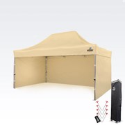 BRIMO Nožnicový stan 3x4,5 m - s 3 stenami - Béžová 14