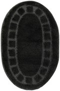Kúpeľňový koberček Ocean tmavosivý ovál
