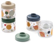 LIEWOOD Úložné dózy na detskú výživu Dominique Universe – 4 x 100 ml