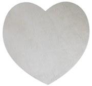 Šedý kožený podtácek v tvare srdca - 14 * 14 * 0,3 cm