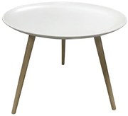 AKCIA Odkladací stolík ISLAND Ø 54 cm, biely II. akosť