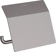 Hansgrohe AddStoris, držiak na toaletný papier s krytkou, kartáčovaný čierny chróm, HAN-41753340