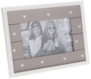 Drevený fotorámček So much hearts hnedá, 22 x 17 cm