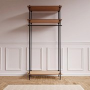 Otvorená šatníková skriňa v industriálnom dizajne DECO, 185x85x35 cm