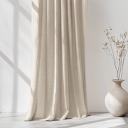 Goldea záves z ľanovej zmesi - režný 240x145 cm