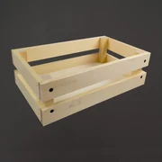 AMADEA Dřevěná skládací bedýnka z masivního dřeva, 32x19x10 cm