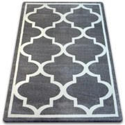 Koberec SKETCH - F730 sivo / biely trellis